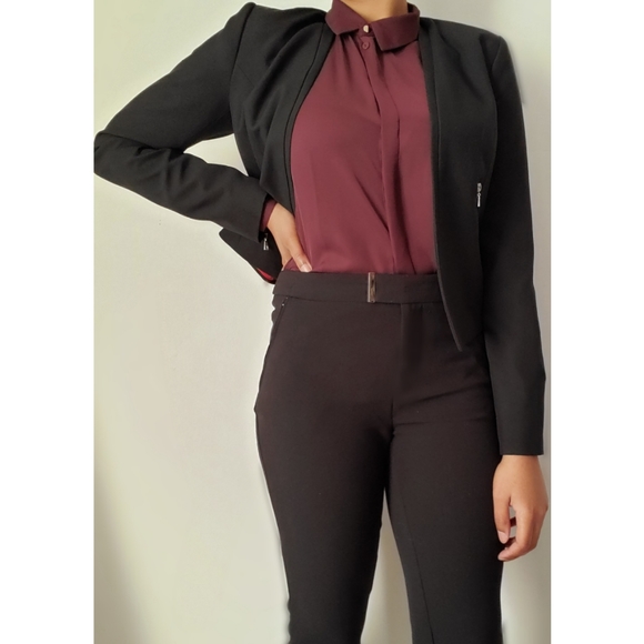 Black Blazer, red lining, Size S - Picture 3 of 10